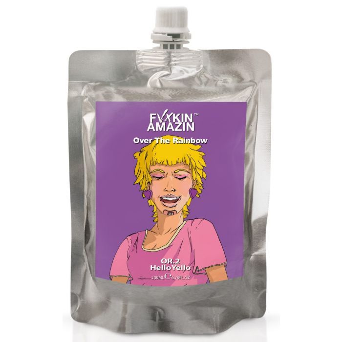 Fvxkin Amazin OVER THE RAINBOW - DIRECT PIGMENT MASK HELLO YELLO 200 ml main product photo