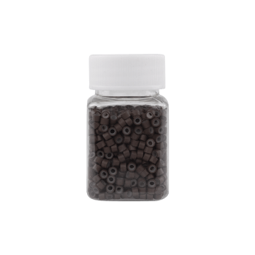 Great Hair Extensions Microringen 4mm (1000 stuks) met siliconen Bruin