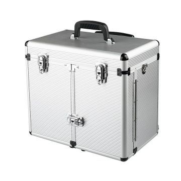 Sibel Maxi aluminium koffer met trolley Zilver 43x27x34 cm