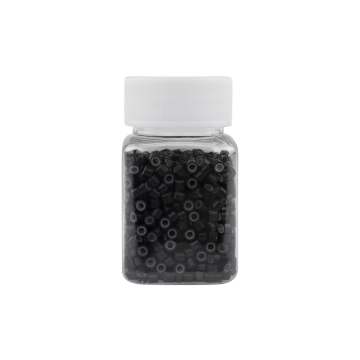 Great Hair Extensions Microringen 4mm (1000 stuks) met siliconen Zwart